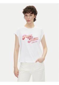Pepe Jeans T-Shirt Rosalie PL506033 Biały Regular Fit. Kolor: biały. Materiał: bawełna #1