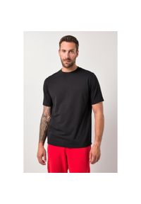 JAY-PI - Męska T-shirt FLEXNAMIC® fitness rękaw 1/2 nadruk z tyłu do rozm. 7 XL. Kolekcja: plus size. Kolor: czarny. Materiał: materiał, elastan, bawełna. Wzór: nadruk. Sport: fitness #1