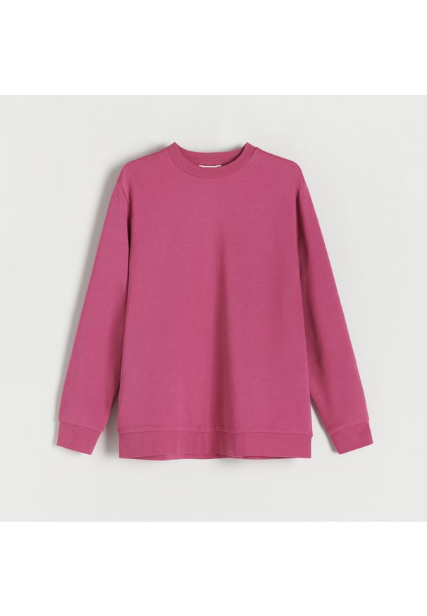 Reserved - Bluza z bawełny organicznej - Fioletowy. Kolor: fioletowy. Materiał: bawełna
