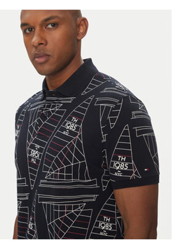 TOMMY HILFIGER - Tommy Hilfiger Polo Sailing MW0MW39309 Granatowy Regular Fit. Typ kołnierza: polo. Kolor: niebieski. Materiał: bawełna