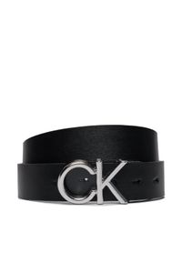 Calvin Klein Pasek Męski Adj Ck Metal Smooth 35Mm K50K511758 Czarny. Kolor: czarny. Materiał: skóra