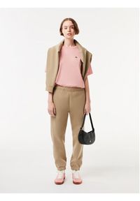 Lacoste T-Shirt TF5441 Różowy Regular Fit. Kolor: różowy. Materiał: bawełna #4