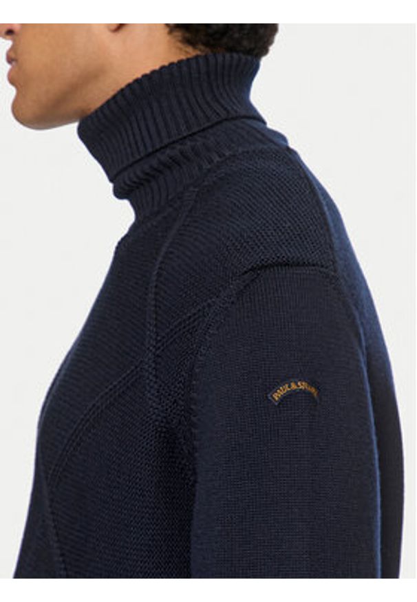 PAUL & SHARK - Paul&Shark Golf 14311078 Granatowy Regular Fit. Typ kołnierza: golf. Kolor: niebieski. Materiał: wełna