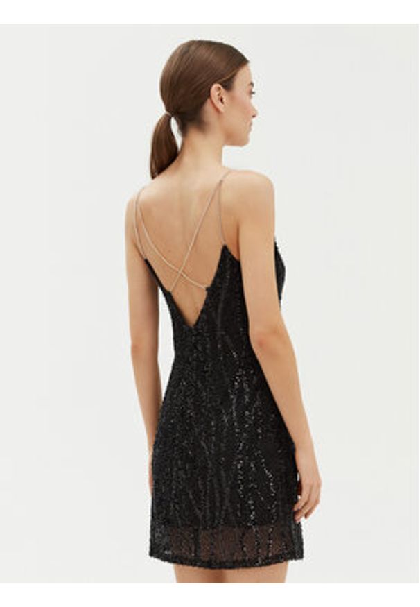 Imperial Sukienka koktajlowa A9990058S Czarny Regular Fit. Kolor: czarny. Materiał: syntetyk. Styl: wizytowy