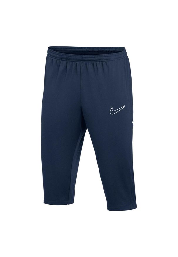 Nike - Męskie Spodenki 3/4 Z Dzianiny DriFIT Academy. Kolor: niebieski. Materiał: dzianina