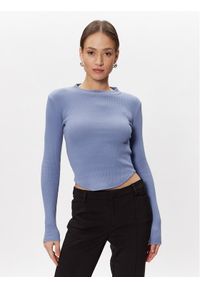 Gina Tricot Sweter 20400 Niebieski Regular Fit. Kolor: niebieski. Materiał: bawełna #1