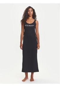 Emporio Armani Underwear Sukienka codzienna EW000494 AF10881 UC001 Czarny Regular Fit. Okazja: na co dzień. Kolor: czarny. Materiał: bawełna. Typ sukienki: proste. Styl: casual
