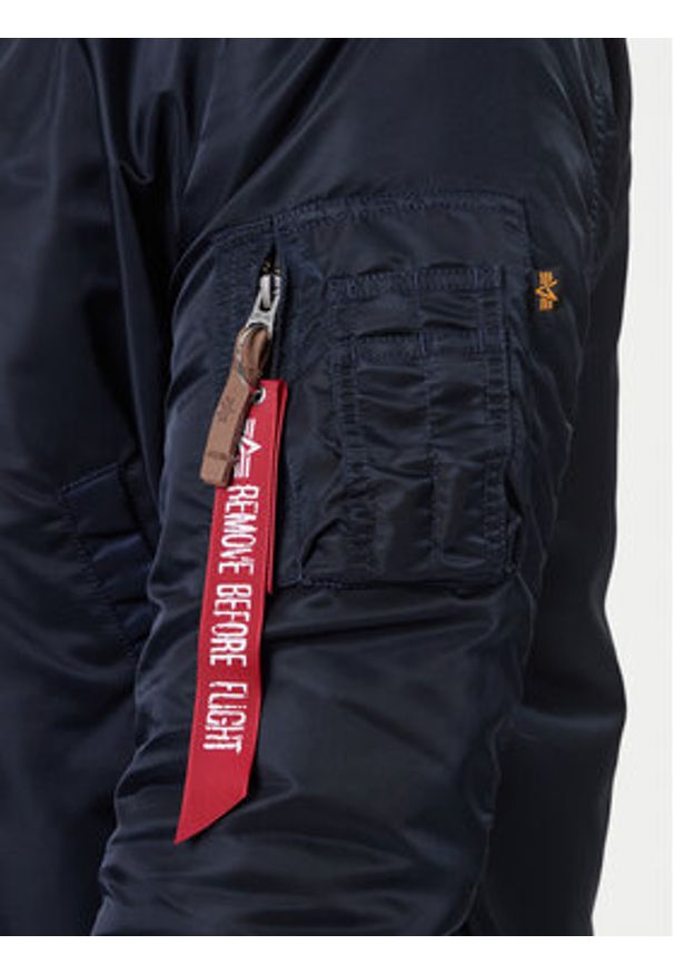 Alpha Industries Kurtka bomber Ma-1 Vf 59 Long 168100 Granatowy Slim Fit. Kolor: niebieski. Materiał: syntetyk