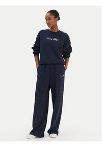TOMMY HILFIGER - Tommy Hilfiger Spodnie dresowe Script WW0WW48784 Granatowy Relaxed Fit. Kolor: niebieski. Materiał: bawełna #5