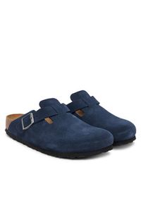 Birkenstock Klapki Boston 1030902 Granatowy. Kolor: niebieski. Materiał: skóra, zamsz #4