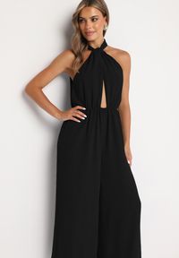 Born2be - Czarny Kombinezon o Taliowanym Kroju Bez Rękawów Rivassina. Kolor: czarny. Długość rękawa: bez rękawów. Długość: długie #2