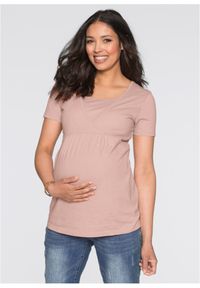 bonprix - Shirt ciążowy i do karmienia (2 szt.). Kolekcja: moda ciążowa. Kolor: różowy