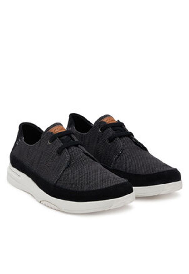 Clarks Sneakersy Easeway Lace 26181368 Czarny. Kolor: czarny. Materiał: materiał