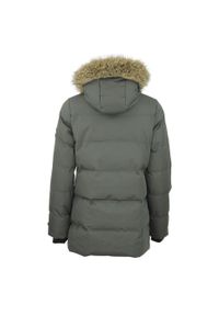PEAK MOUNTAIN - Parka dla kobiet Peak Mountain. Kolor: zielony. Materiał: futro. Sezon: zima #2