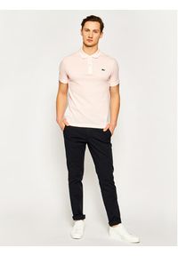 Lacoste Polo PH4012 Różowy Slim Fit. Typ kołnierza: polo. Kolor: różowy. Materiał: bawełna