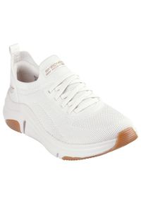 skechers - Buty do chodzenia damskie Skechers Bobs Sport Sparrow Flex. Kolor: biały. Materiał: materiał, syntetyk. Szerokość cholewki: normalna. Model: Skechers Sport. Sport: turystyka piesza