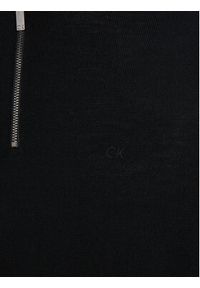 Calvin Klein Sweter K10K110421 Czarny Regular Fit. Kolor: czarny. Materiał: wełna #4