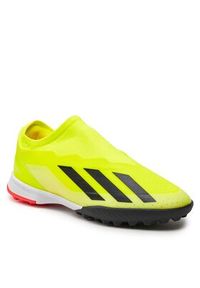 Adidas - adidas Buty X Crazyfast League Laceless Turf Boots IF0686 Żółty. Kolor: żółty
