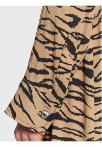 Zadig&Voltaire Sukienka codzienna Radual Tiger WWDR01158 Beżowy Regular Fit. Okazja: na co dzień. Kolor: beżowy. Materiał: wiskoza. Typ sukienki: proste. Styl: casual #3