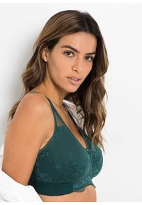 bonprix - Biustonosz odciążający bez fiszbinów z bawełny organicznej na wyściełanych ramiączkach. Kolor: zielony. Materiał: bawełna #2