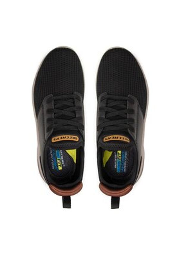 skechers - Skechers Sneakersy Mooney 210239/BLK Czarny. Kolor: czarny. Materiał: materiał