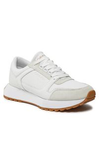 Calvin Klein Sneakersy Low Top Lace Up Mix HM0HM00853 Biały. Kolor: biały. Materiał: skóra #4