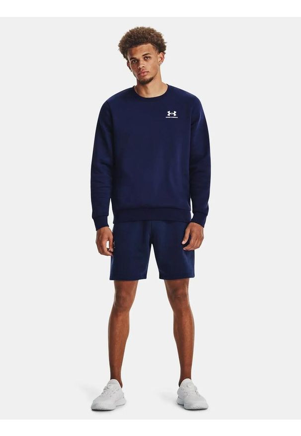 Under Armour - Bluza fitness męska UNDER ARMOUR UA Icon Fleece Crew. Kolor: niebieski. Sport: fitness