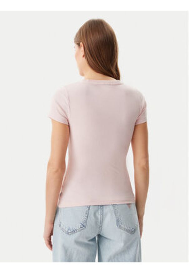 Guess T-Shirt W5GP62 KA0H1 Różowy Regular Fit. Kolor: różowy. Materiał: bawełna