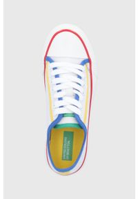 United Colors of Benetton Tenisówki damskie kolor biały. Nosek buta: okrągły. Zapięcie: sznurówki. Kolor: biały. Materiał: guma #2
