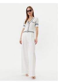 LOLA CASADEMUNT Kardigan LS2511007 Biały Regular Fit. Kolor: biały. Materiał: syntetyk #5