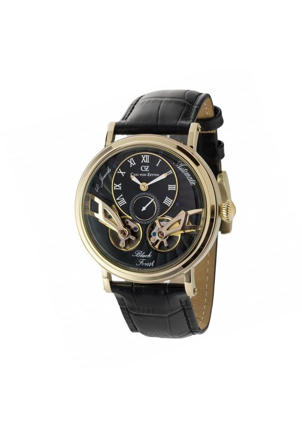 CARL VON ZEYTEN PROMOCJA ZEGAREK BLACK FOREST CVZ0017GBK. Materiał: skóra, koronka. Styl: vintage, elegancki