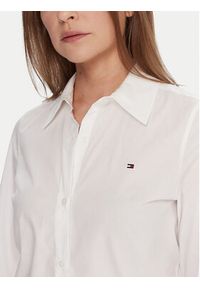 TOMMY HILFIGER - Tommy Hilfiger Koszula WW0WW47169 Biały Regular Fit. Kolor: biały. Materiał: bawełna #4