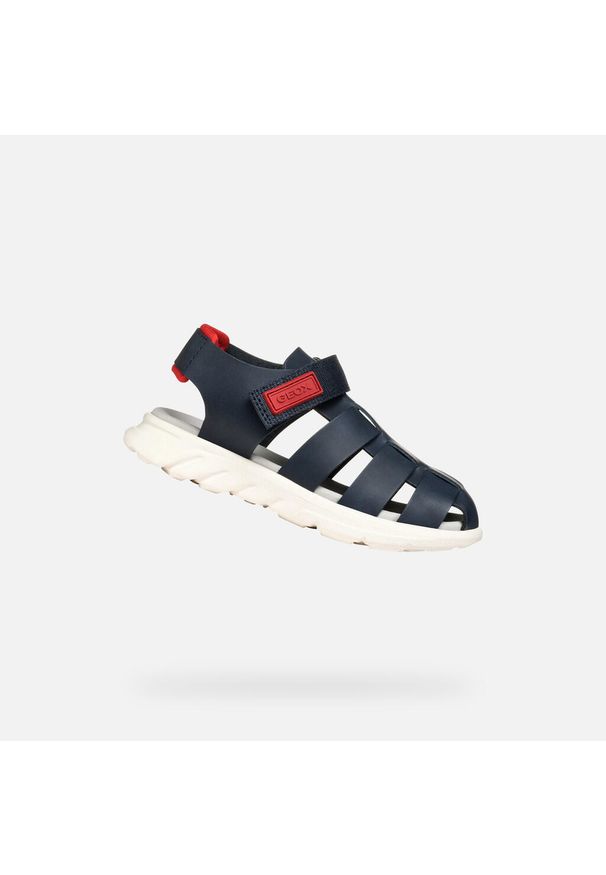 Sandały Geox Model J Sandal Airadyum Bo Kolor Niebieski. Kolor: czerwony, niebieski, wielokolorowy. Materiał: skóra. Sezon: lato
