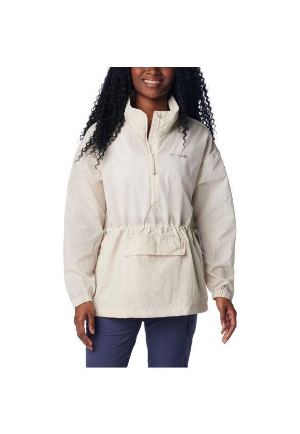 columbia - wiatrówka damska Columbia Paracutie Anorak Windbreaker. Kolor: beżowy. Materiał: poliester, nylon
