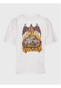 Volcom T-Shirt Voltrip B3512312 Biały Regular Fit. Kolor: biały. Materiał: bawełna