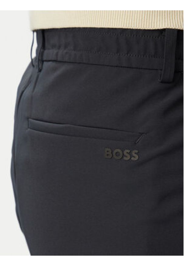 BOSS Chinosy Goc Swing 50564285 Granatowy Regular Fit. Kolor: niebieski. Materiał: syntetyk