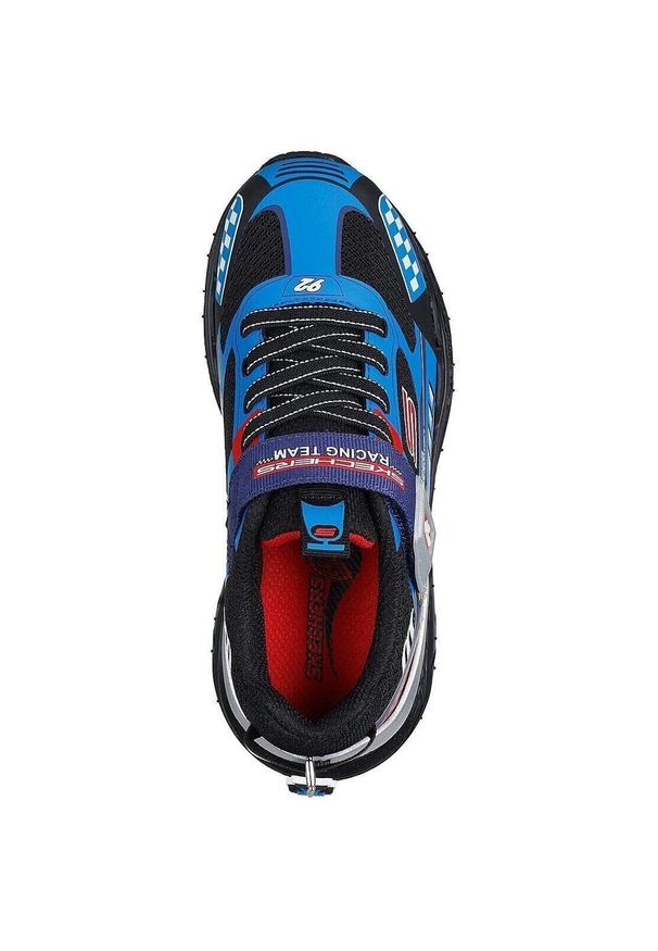 skechers - Adidasy Skechers Skech Tracks, Dzieci. Okazja: na uczelnię. Kolor: niebieski. Materiał: syntetyk, materiał. Model: Skechers Sport. Sport: joga i pilates