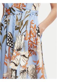 Marella Sukienka koszulowa Padana 2613221202 Błękitny Regular Fit. Kolor: niebieski. Materiał: bawełna. Typ sukienki: koszulowe #5