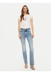 Guess T-Shirt W5RI29 KA0Q1 Biały Regular Fit. Kolor: biały. Materiał: bawełna