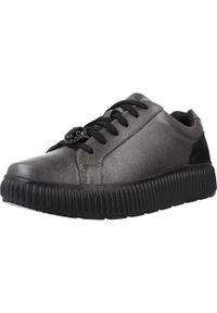 Geox - Buty GEOX D GRAISY Szary. Kolor: czarny, szary, wielokolorowy. Materiał: tkanina, skóra. Styl: sportowy