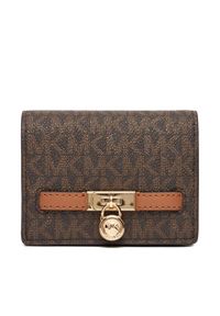 MICHAEL Michael Kors Mały Portfel Damski 32F5GNXD1B Brązowy. Kolor: brązowy. Materiał: skóra
