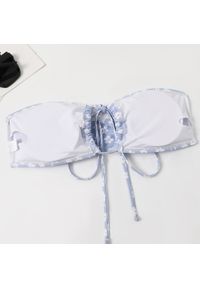 Intica - Strój kąpielowy bikini z figami i topem bandeau na plażę Donaldina. Kolor: niebieski. Materiał: materiał #2