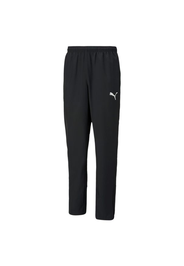 Spodnie męskie Puma teamRISE Sideline Pants. Kolor: czarny, wielokolorowy, biały. Sport: piłka nożna