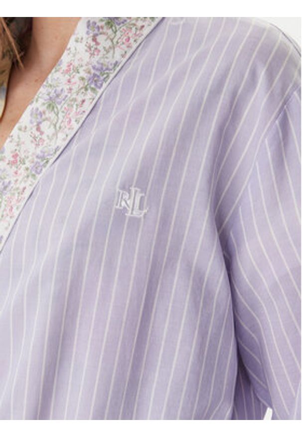 Lauren Ralph Lauren - LAUREN RALPH LAUREN Szlafrok ILN42497 Fioletowy. Kolor: fioletowy. Materiał: bawełna