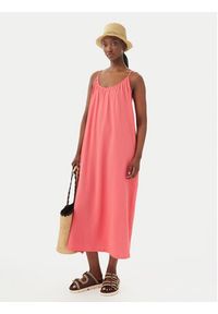 Vero Moda Sukienka letnia Luna 10286077 Koralowy Regular Fit. Kolor: pomarańczowy. Materiał: syntetyk, bawełna. Sezon: lato #3