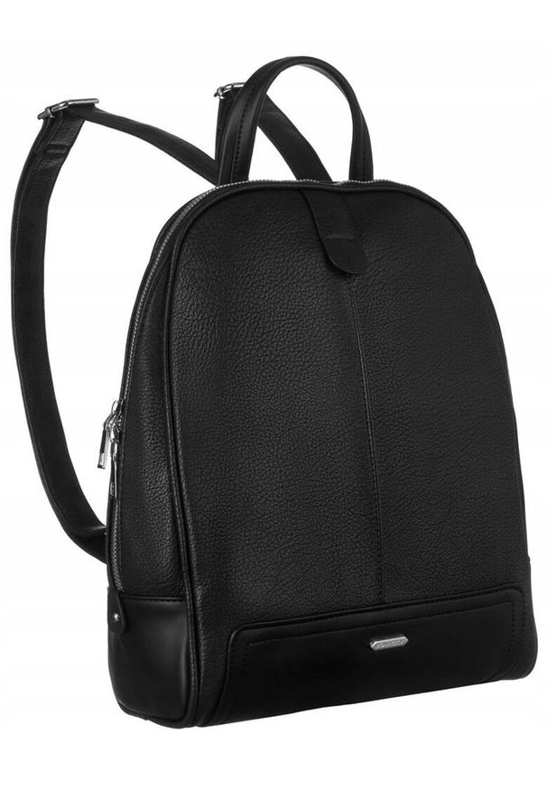 ROVICKY - Plecak czarny Rovicky R-PL-6014. Kolor: czarny. Materiał: materiał