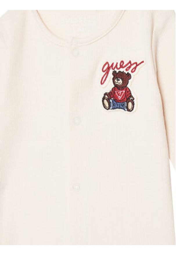 Guess Pajac H5YW18 KBZP4 Beżowy. Kolor: beżowy. Materiał: bawełna