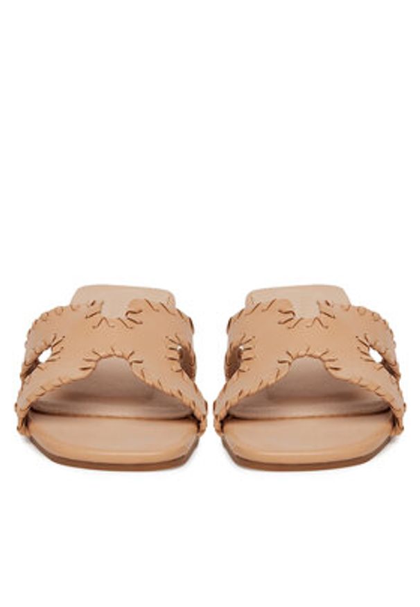 DeeZee Klapki F2685-29 Beżowy. Kolor: beżowy. Materiał: materiał