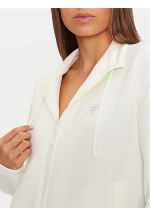 Guess Bluza V4BQ14 K7UW2 Biały Regular Fit. Kolor: biały. Materiał: wiskoza