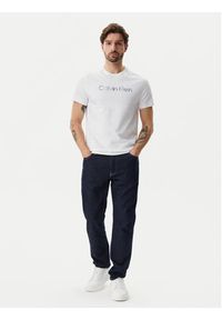 Calvin Klein T-Shirt Satin Bonded Logo K10K114162 Biały Regular Fit. Kolor: biały. Materiał: bawełna #3